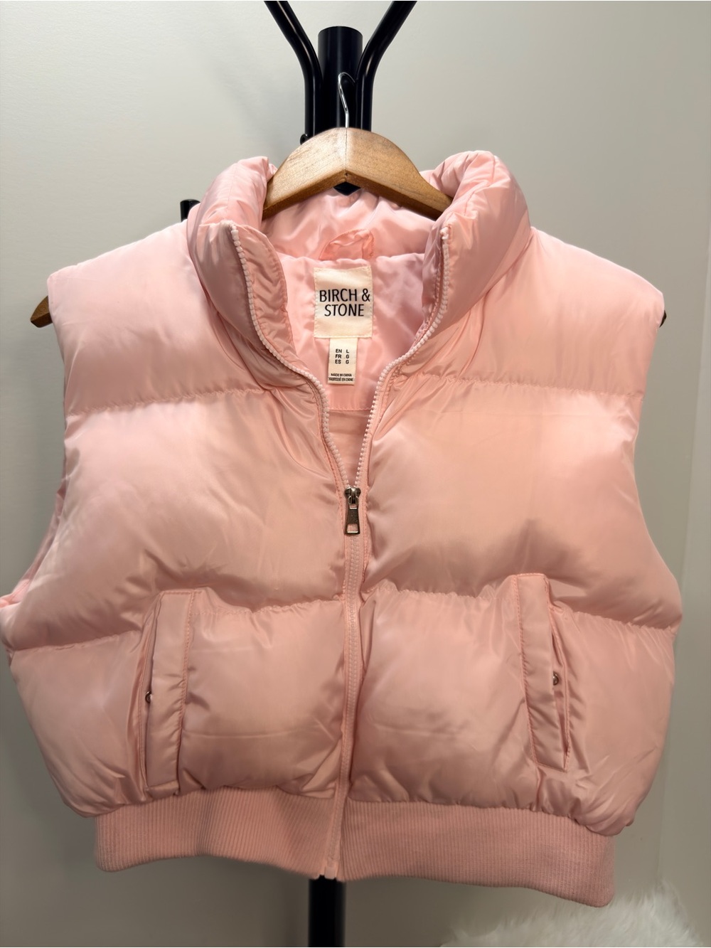 Birch & Stone Pink Puffer Vest